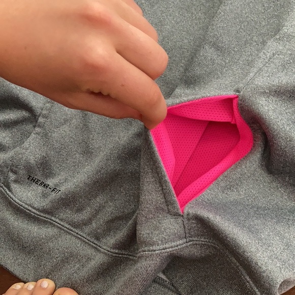 Nike hoodie, for child, grey/black/pink - Picture 5 of 6